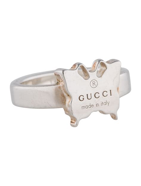 mens gucci snake ring|gucci sterling silver butterfly ring.